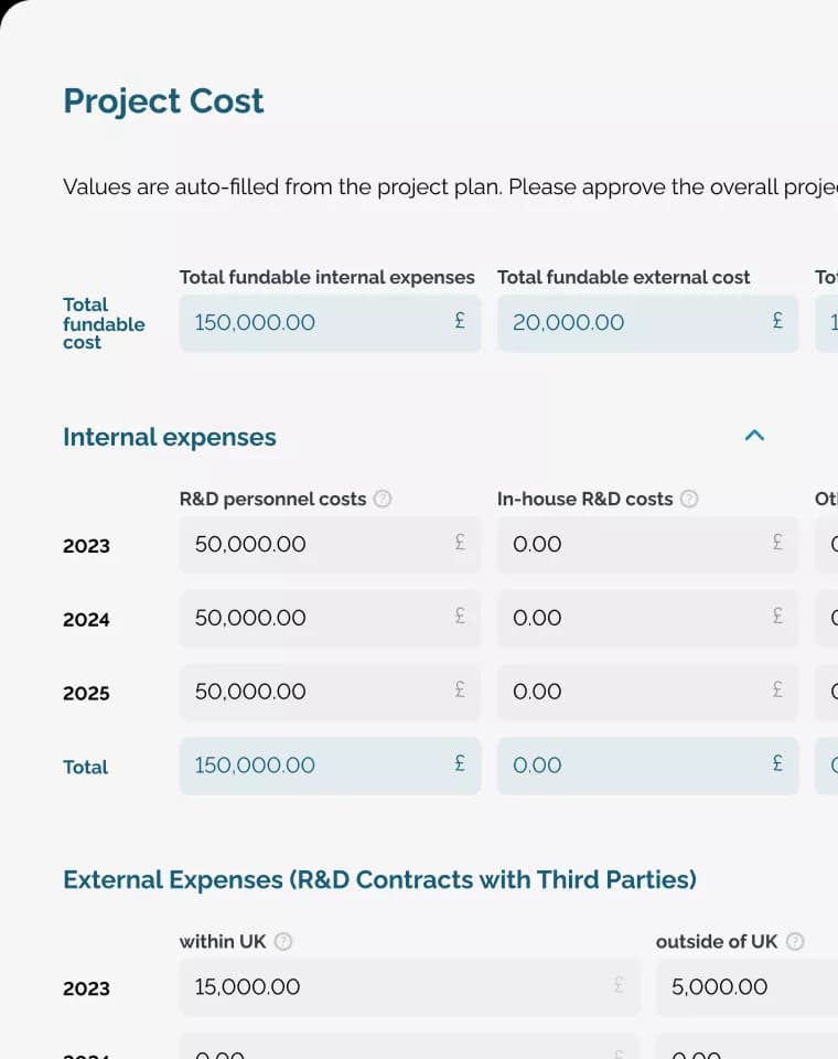 Overseas spend automatically filtered
