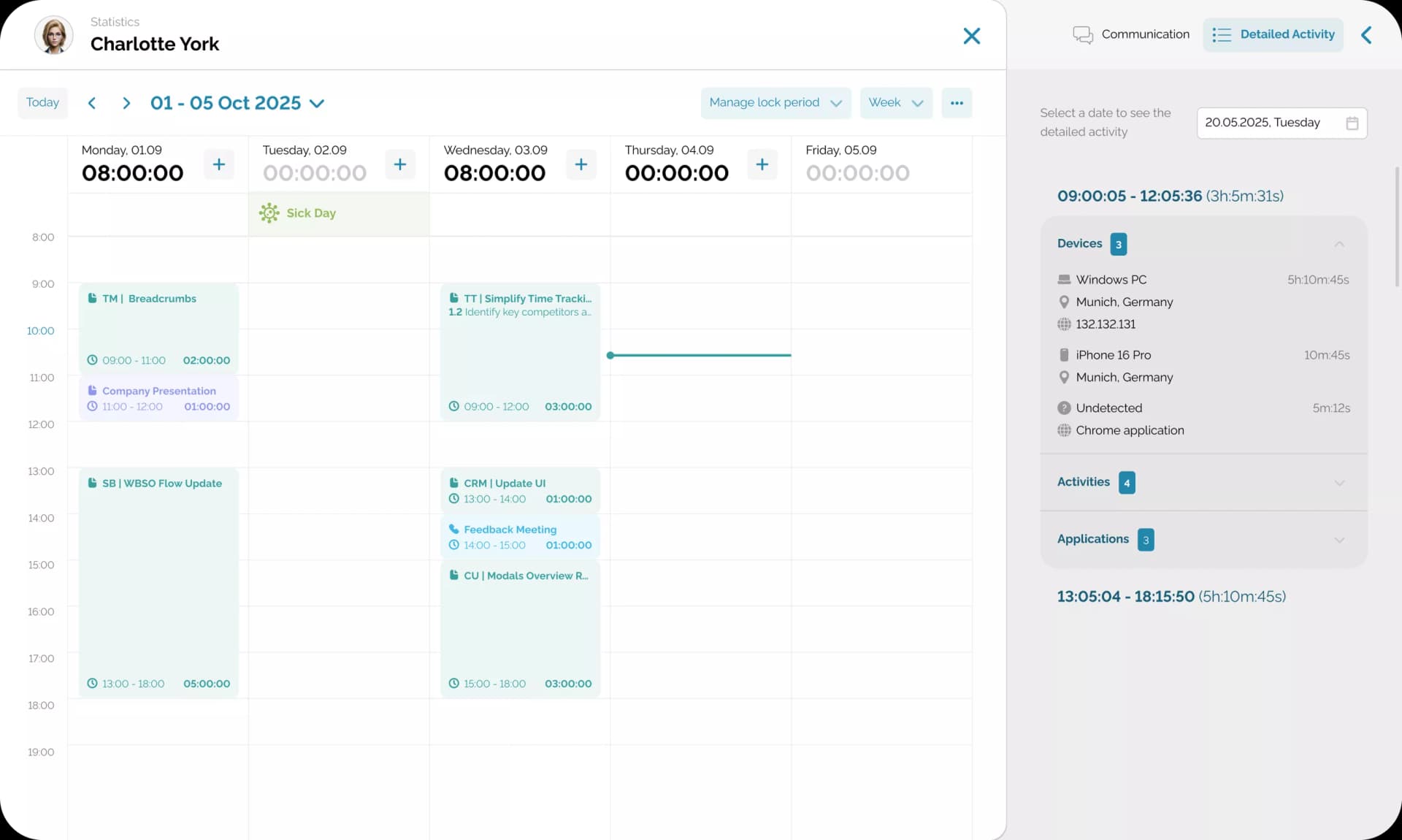Hours from tasks and calendars